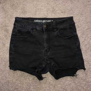 AE Black Hi-Rise Shortie Size 4